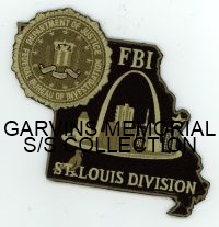 MISSOURI,FBI ST LOUIS SUBDUED 2 LARGE PATCH